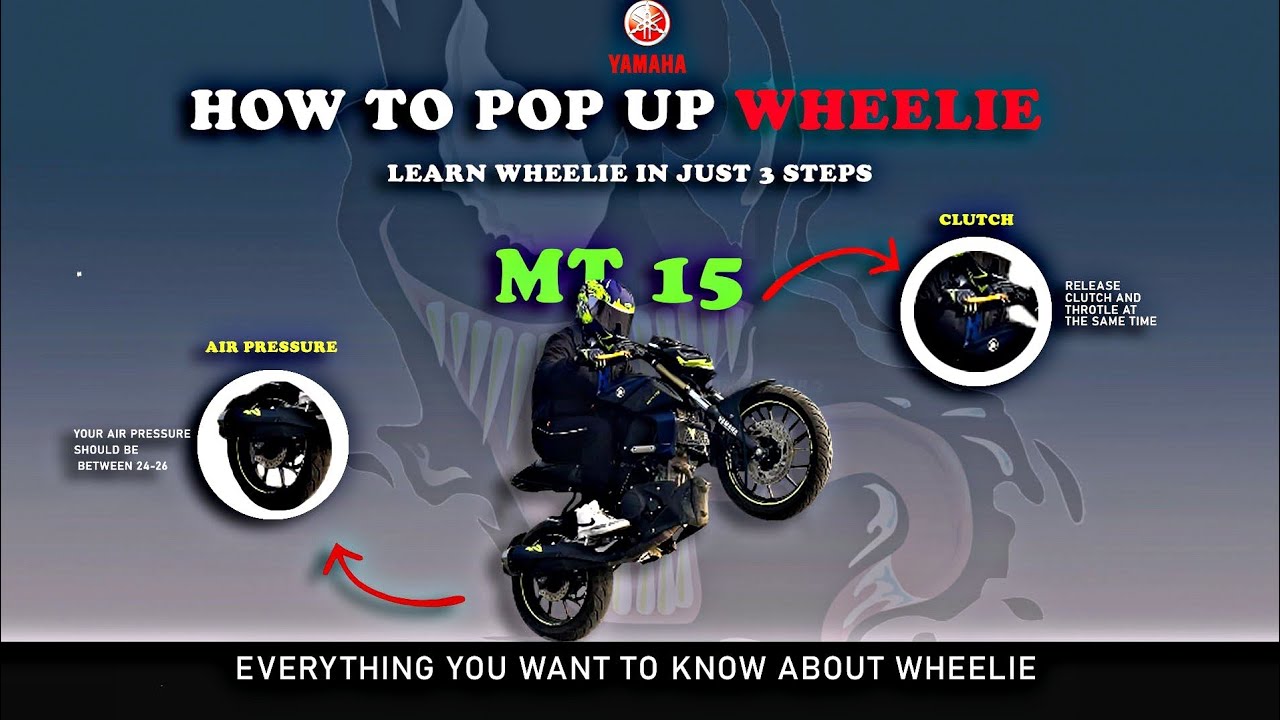 mt 15 wheelie | learn how to pop up wheelie in just 3 steps #mt15