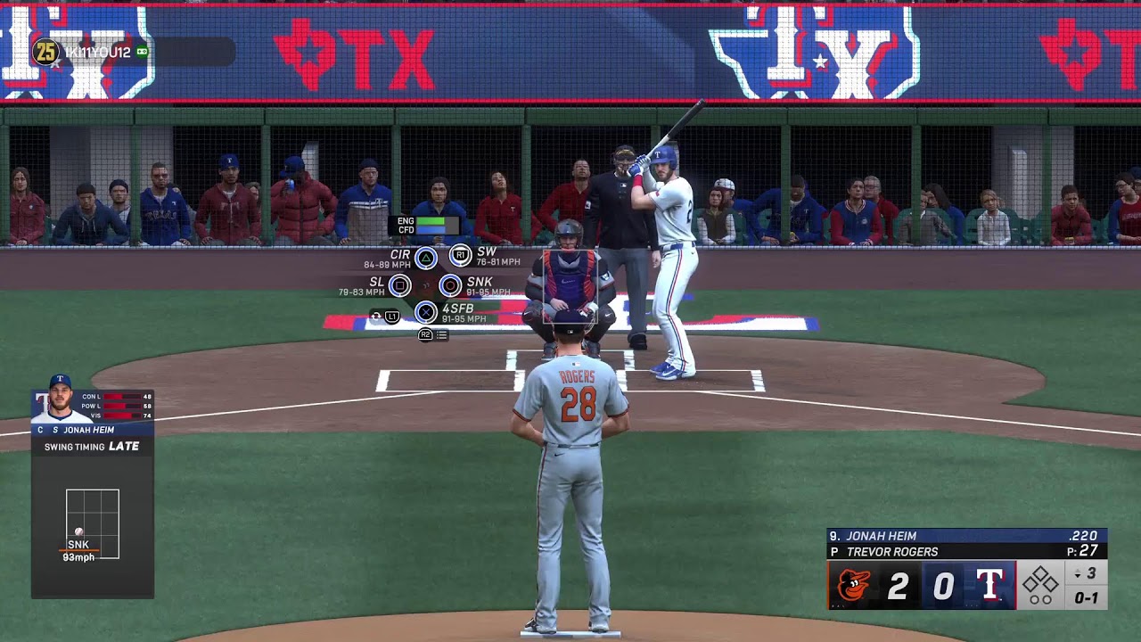 MLB the SHOW 25 (PS5) Online H2H rated 9 inning gameplay (Baltimore Orioles)