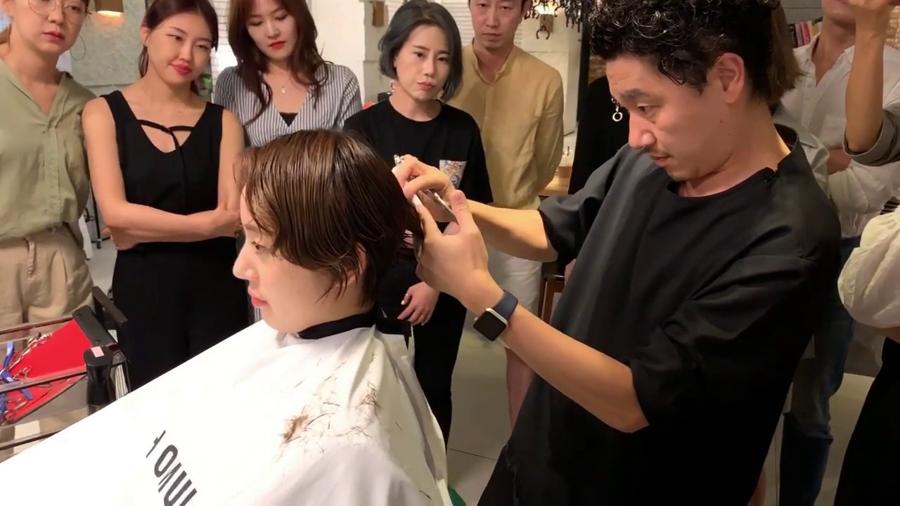 B-Dry164　＃9  Cut　Seminar in Korea slide cut technique 光剪　滑剪　히카리가위      슬라이드커트      비드라이