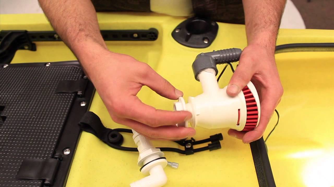 Kayak Instruction : Live Bait Well Pump - X Factor -  Malibu Kayaks