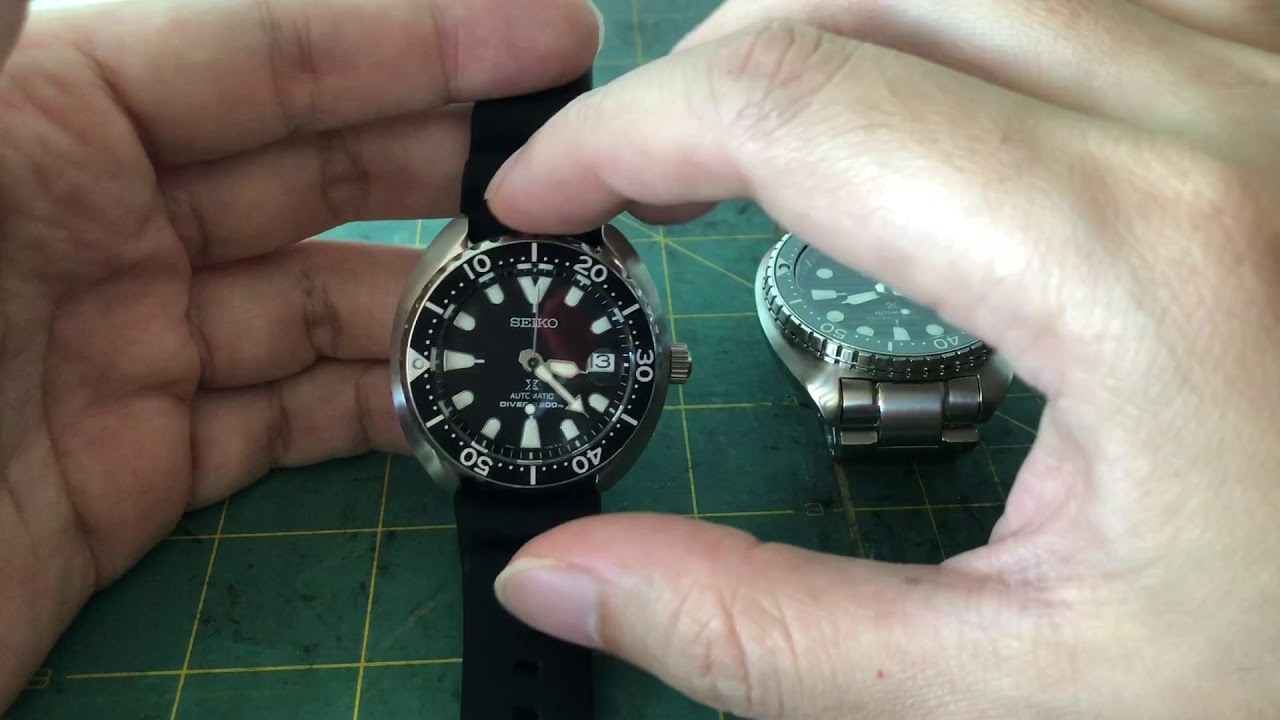 Head to Head: Seiko Prospex Mini Turtle SRPC37K1 versus King Turtle SRPD03K1 - smaller is better