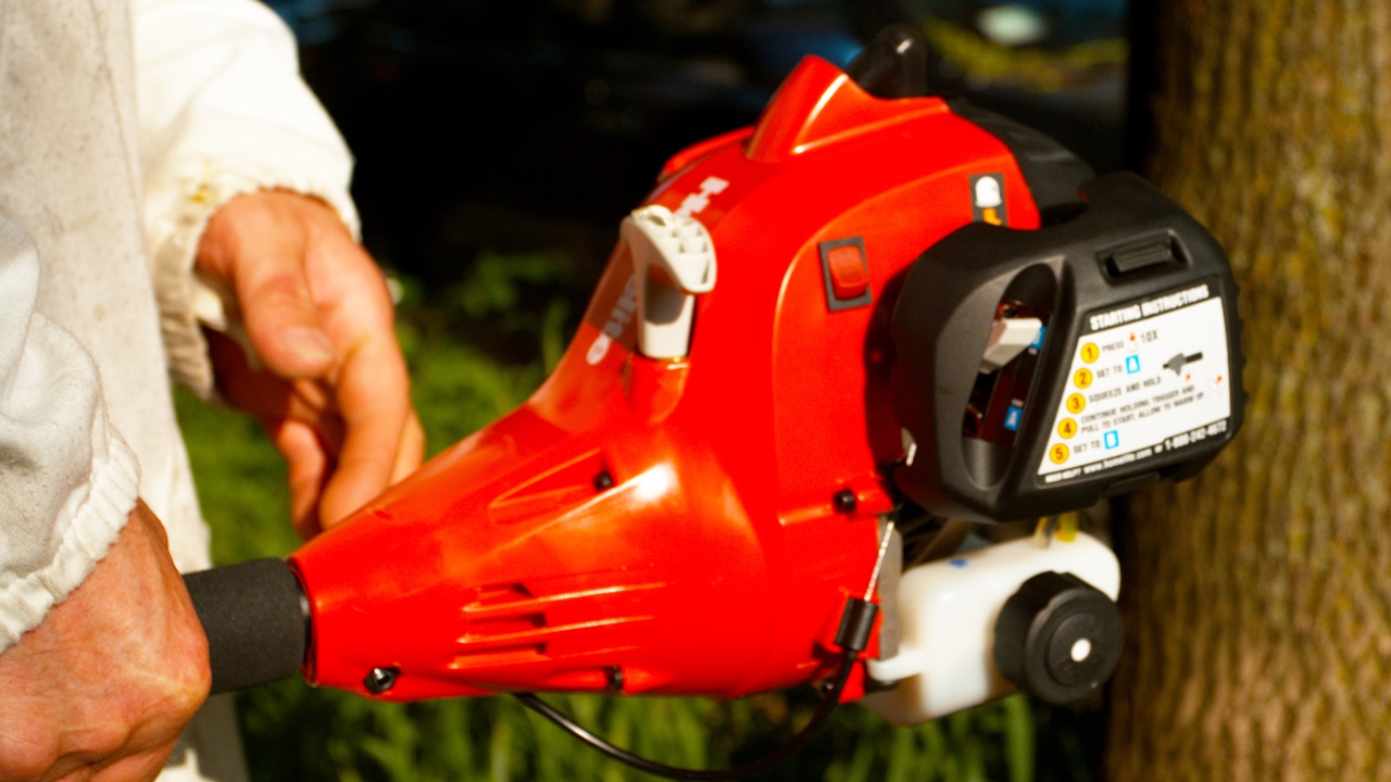 Weed Whacker In 4K Slow Motion - A Different Look At How A String Trimmer Works