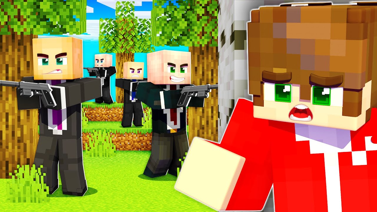 4 HITMAN ΜΕ ΚΥΝΗΓΑΝΕ ΝΑ ΜΕ ΣΚΟΤΩΣΟΥΝ στο MINECRAFT;!