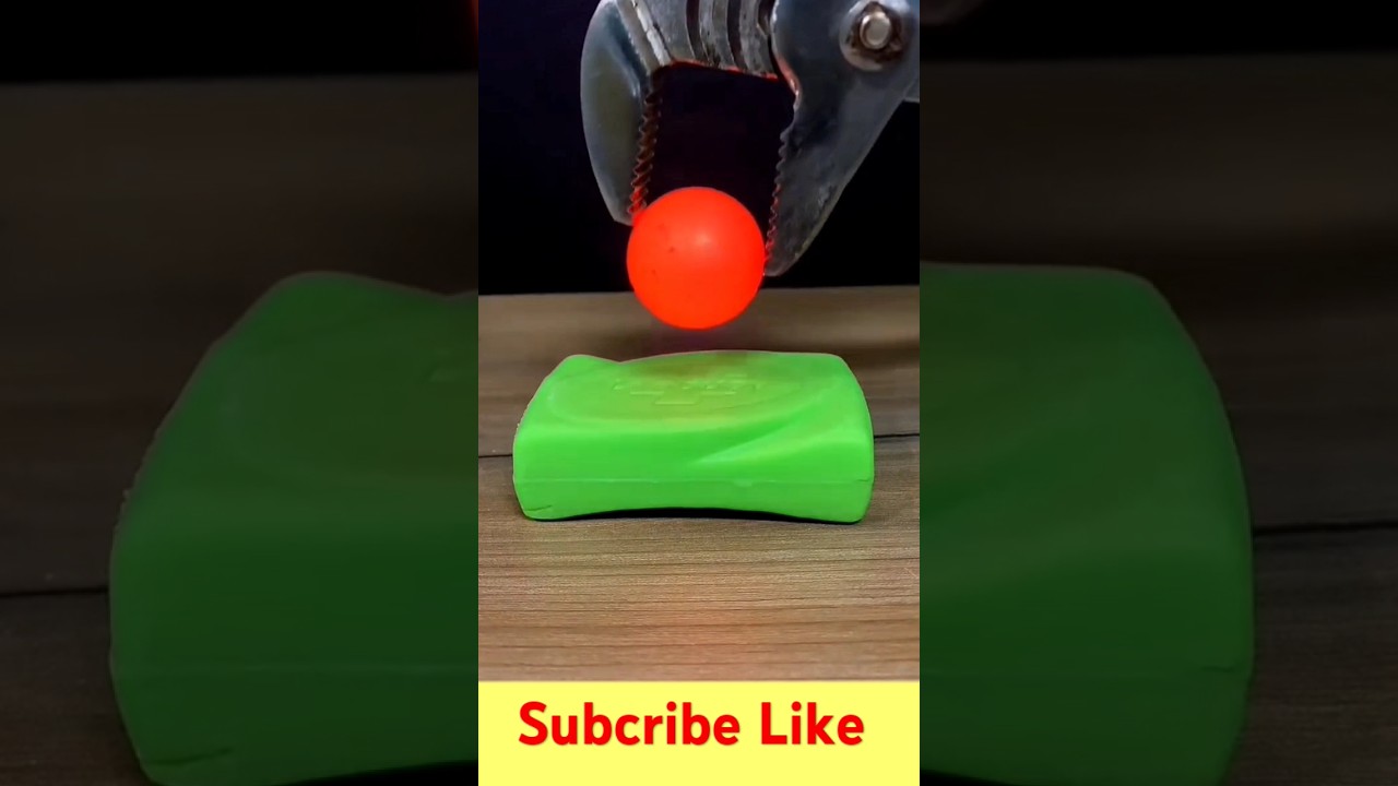 bath soap 🧼 Vs warm 🥵 matal Ball #theexp #asmr #experiment