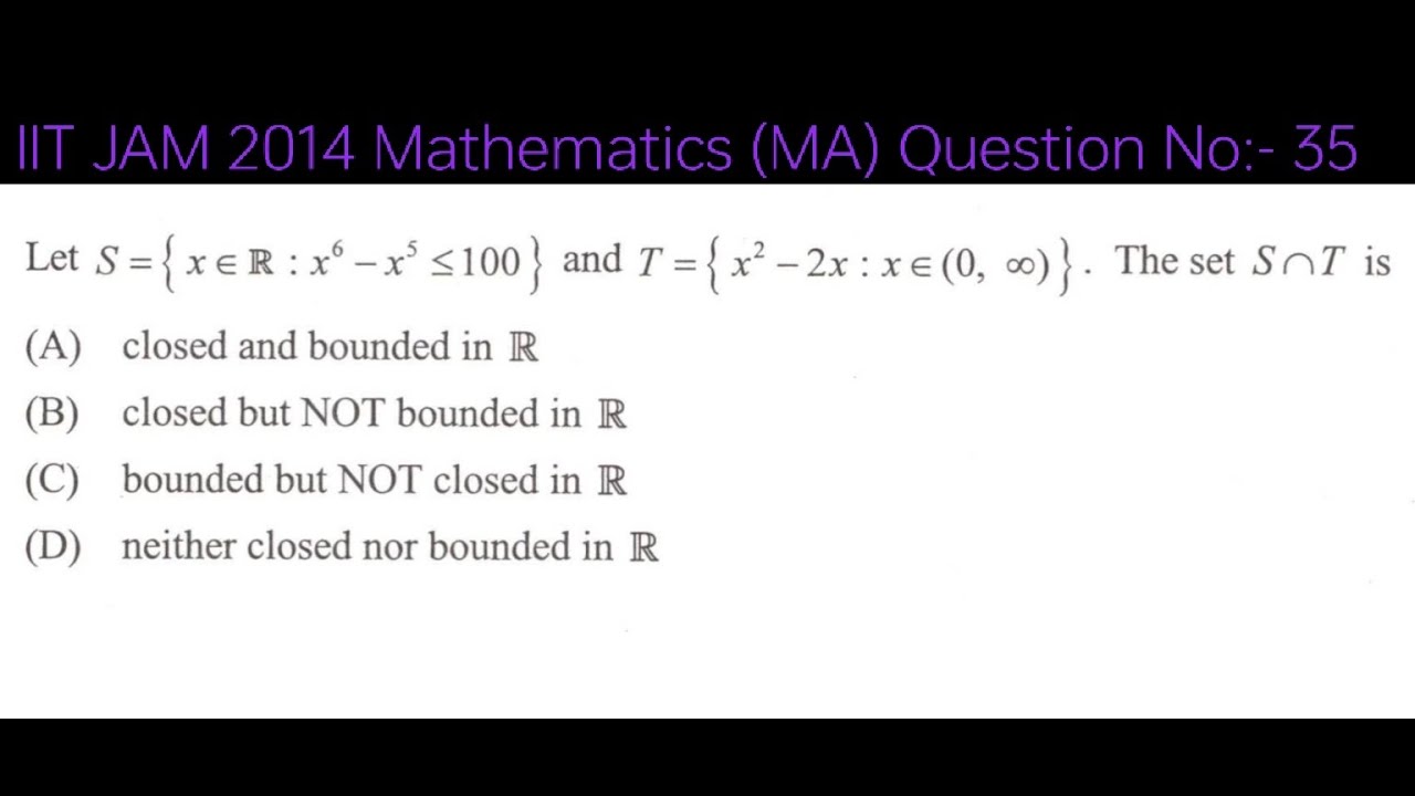 IIT JAM 2014 Mathematics (MA) Question No:- 35 | Full Detailed Solution #iitjam2014 