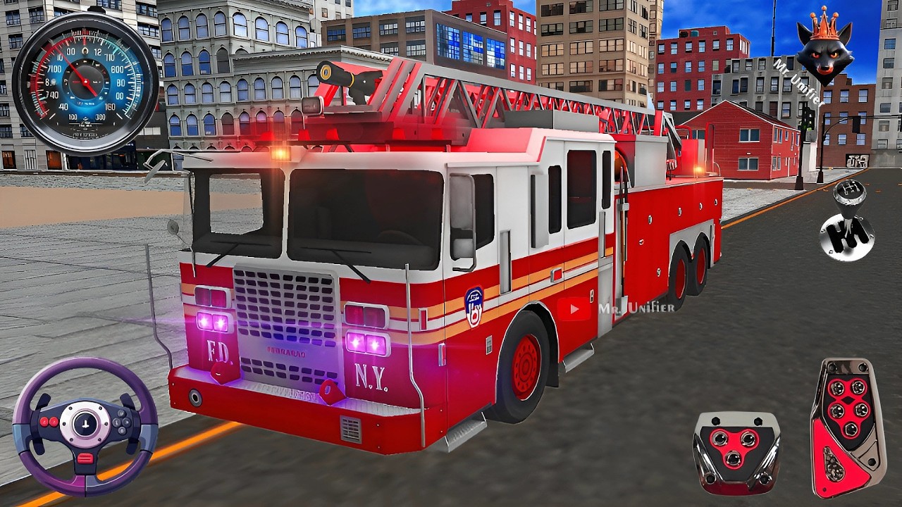 Rosenbauer Firefighter Rescue Mission - Fire Truck Simulator NCT Siren Sound! | Android Gameplay iOS