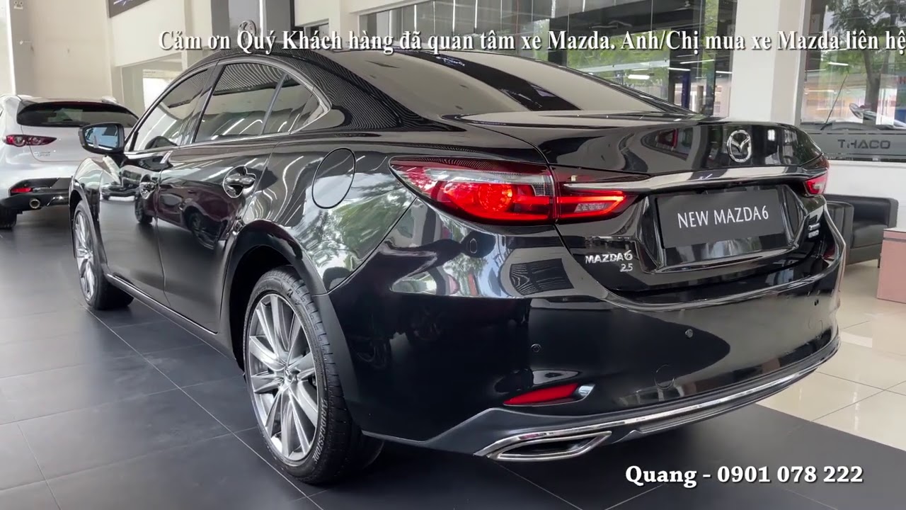 Mazda 6 Premium 2021 Màu Đen Giao Liền. Đưa trước 300 Triệu nhận xe + Tặng phụ kiện Mazda Gò Vấp