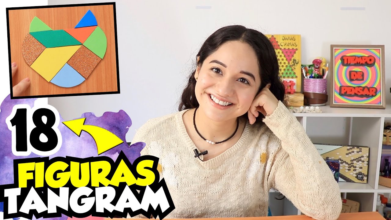 18 FIGURAS QUE PUEDES ARMAR CON EL TANGRAM CORAZÓN 🧡 - Nayeli