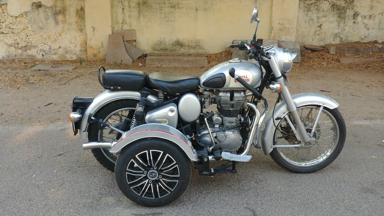 Royal Enfield 350cc for handicapped people by bajee and sons vijayawada ph no.9848458025.