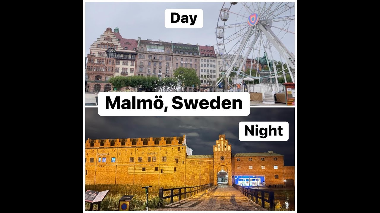 Malm&ouml; Sweden Day&Night View 4K