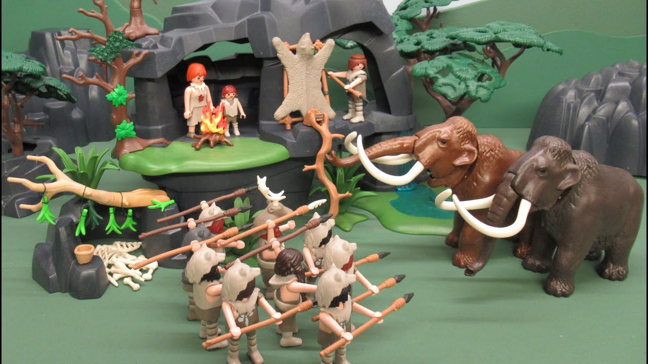 Homo Sapiens VS Mammouth : la Préhistoire ! Stop motion playmobil !