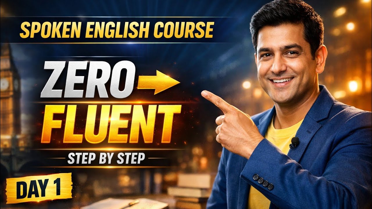 Spoken English Course Day 1 | Zero to Fluent English (Hindi)
