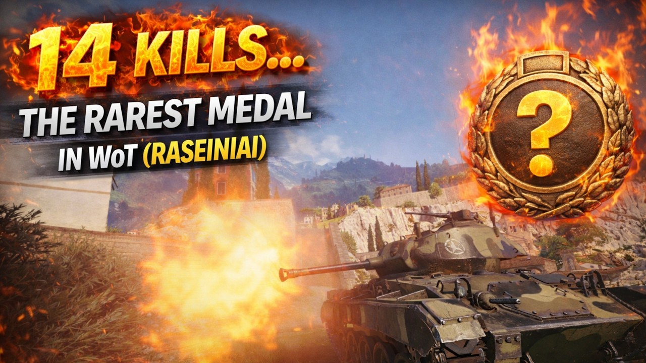 14 УБИЙСТВ&hellip; САМАЯ РЕДКАЯ МЕДАЛЬ В WoT (RASEINIAI) | WoT Pro Replays