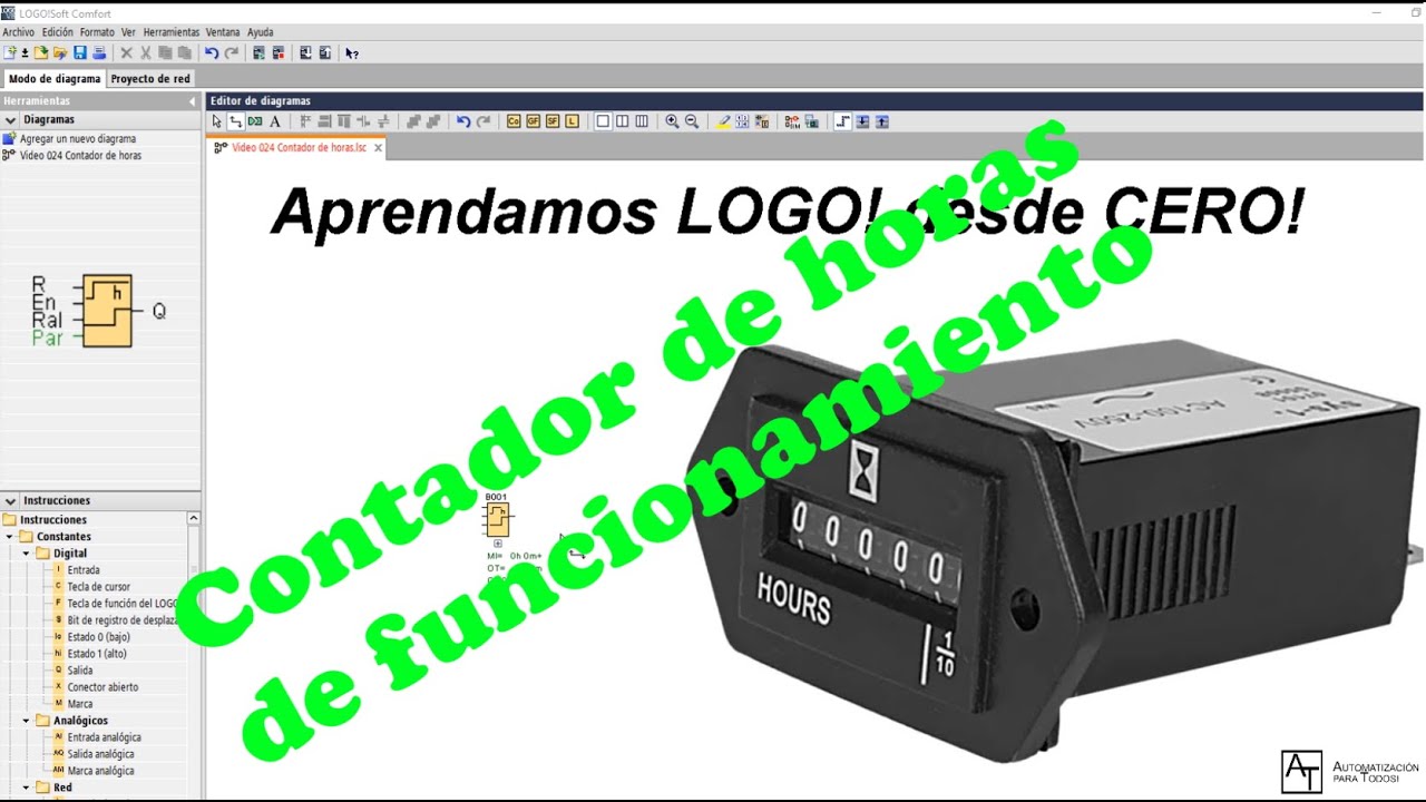 Aprendamos LOGO! desde CERO!_024 Contador de horas de funcionamiento