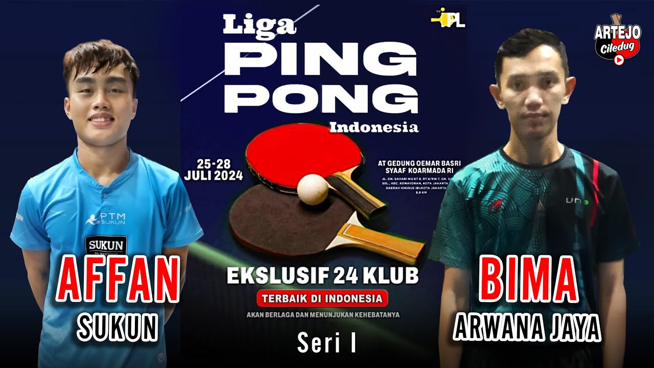 ARWANA JAYA / Bima 🆚 SUKUN / Affan || LIGA PINGPONG INDONESIA 2024 Seri I - GOR Koarmada Jak-Pus