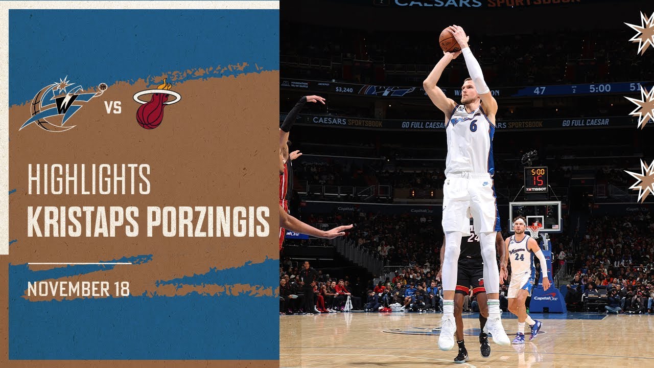 Highlights: Kristaps Porzingis' double-double vs Miami Heat - 11/18/22