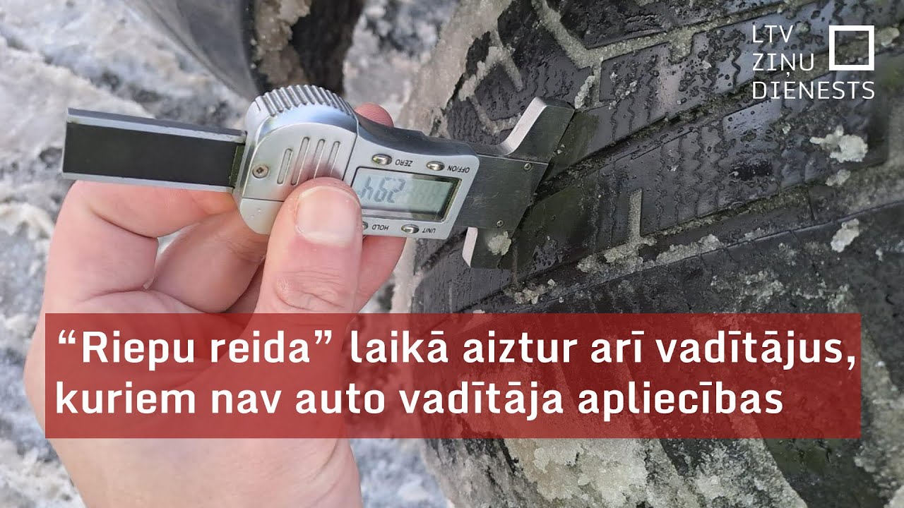 Liepājā riepu protektora reida laikā aiztur trīs šoferus bez tiesībām