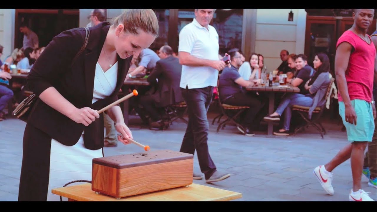 WoodPack Drum - Stunning street performance (Tongue drum percussion)