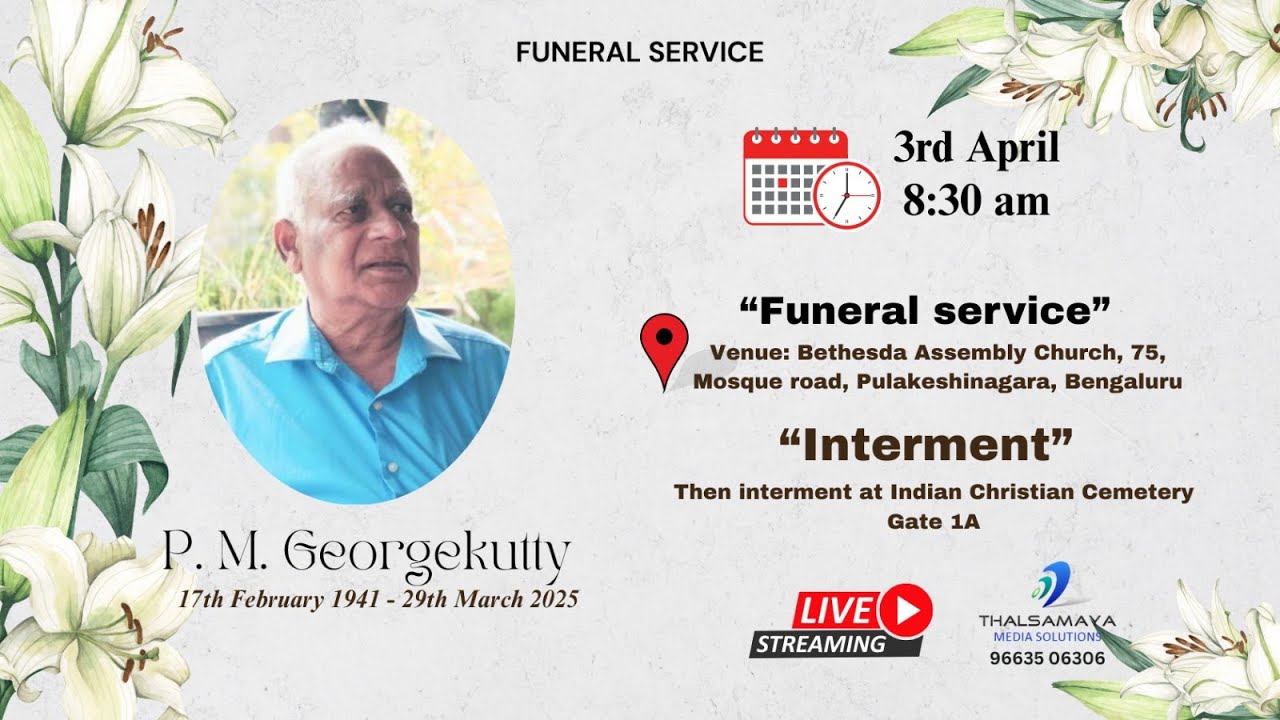 P. M. Georgekutty || Funeral Service
