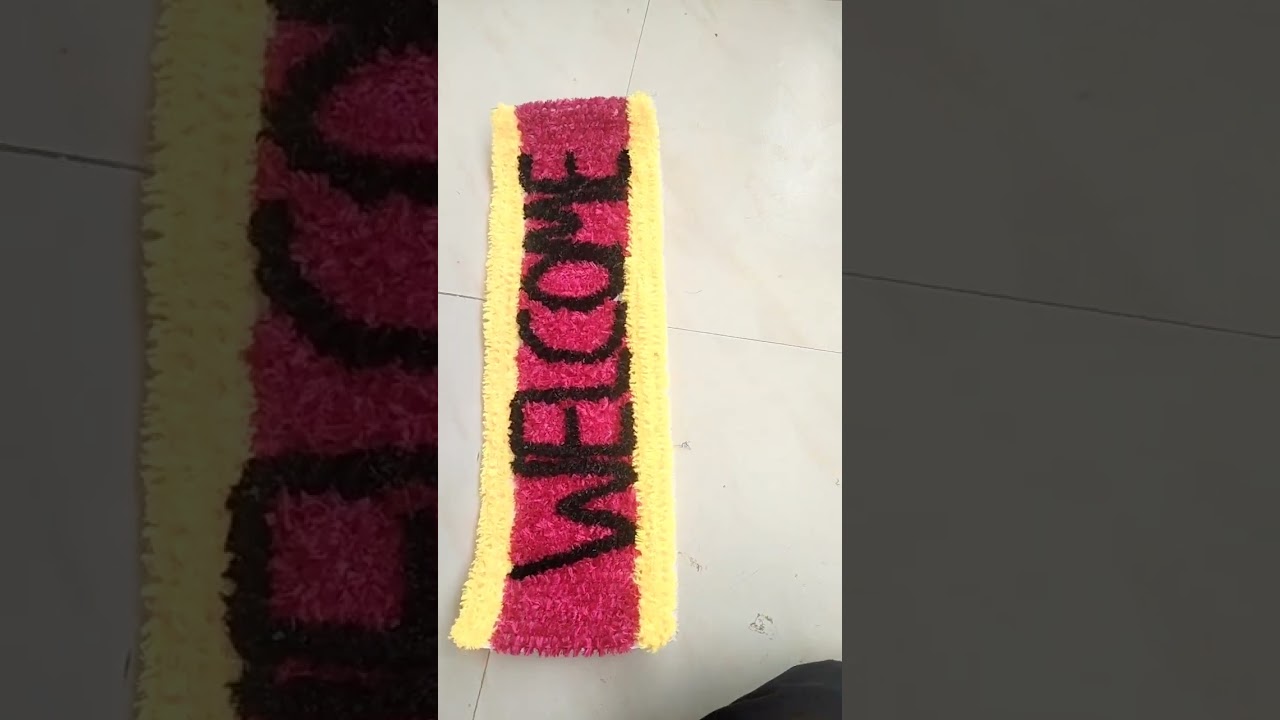welcome rangoli mat design 