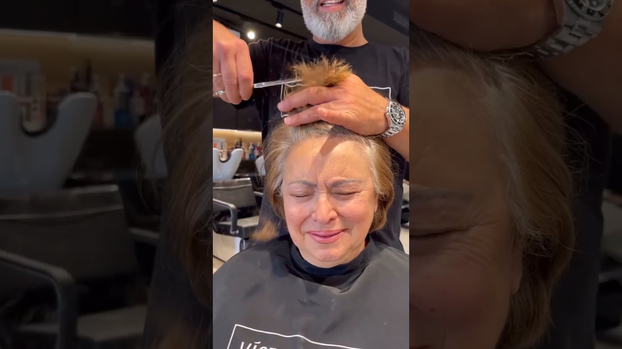 O transici&oacute;n al cabello canoso, blanco o natural📸 #peluquera #hairstyle #peinado #haircut