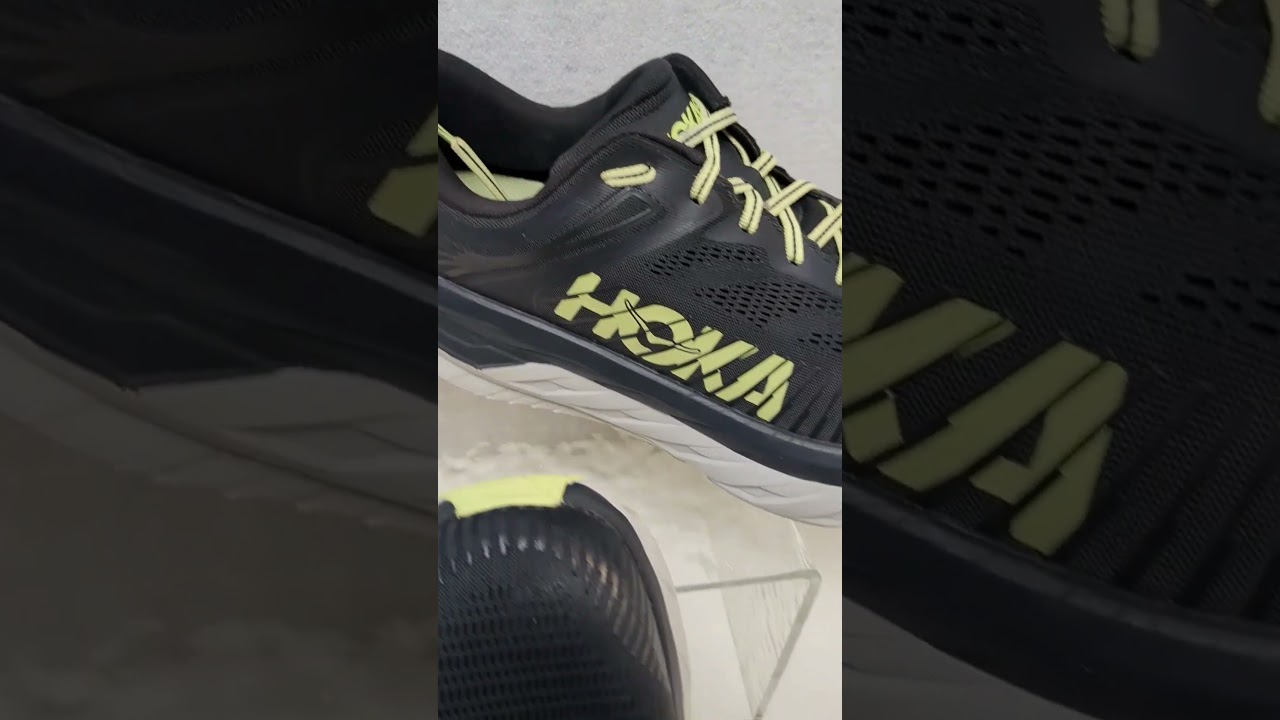 Hoka One One Bondi 7 Running Shoes Black/Green Mens Model 1110530 #shorts