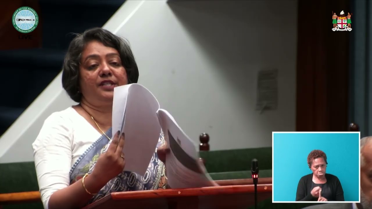 Fiji’s Women, Children & Social Protection Minister Sashi Kiran responds to His Excellency’s Address