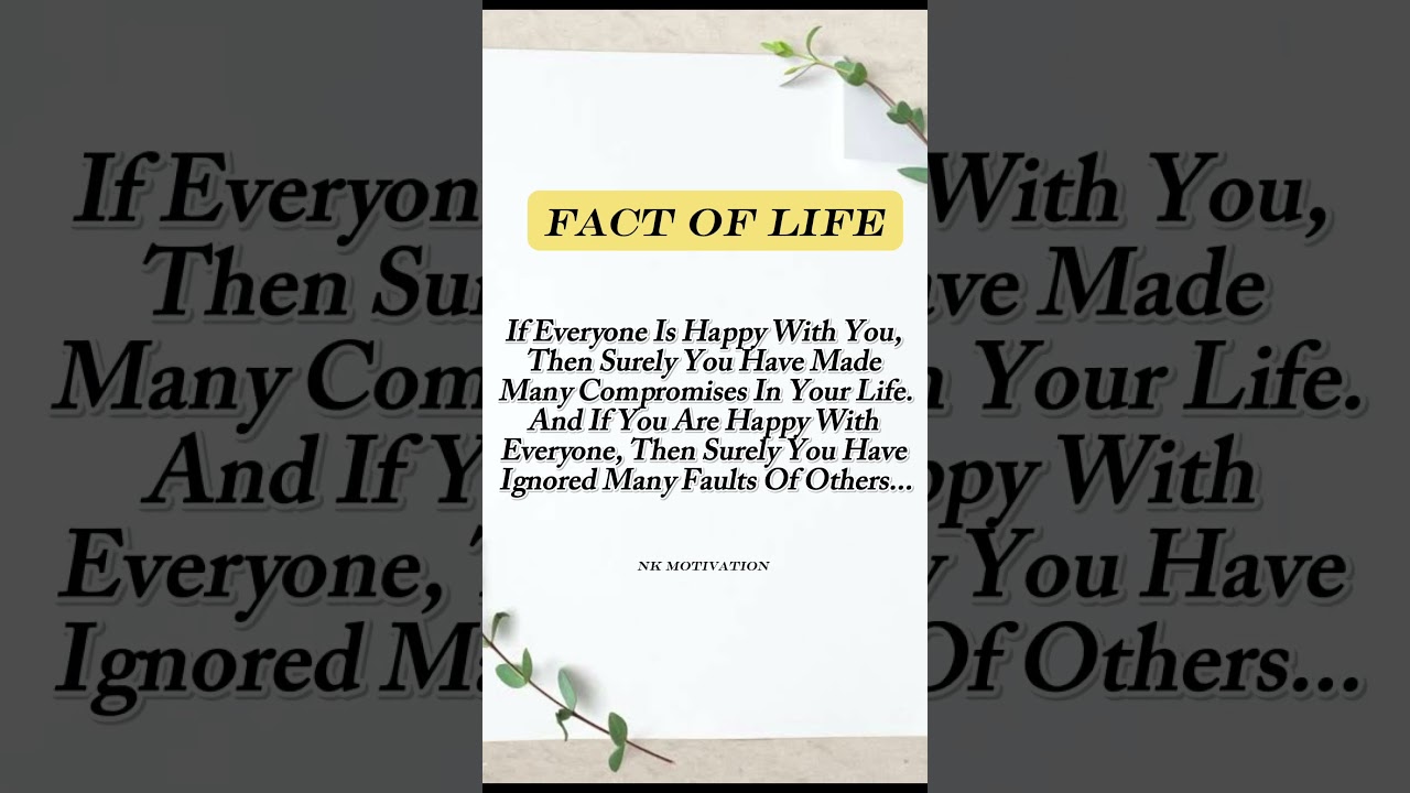 &ldquo;Fact of Life&rdquo;👌///#motivation #quotes #life #challenge