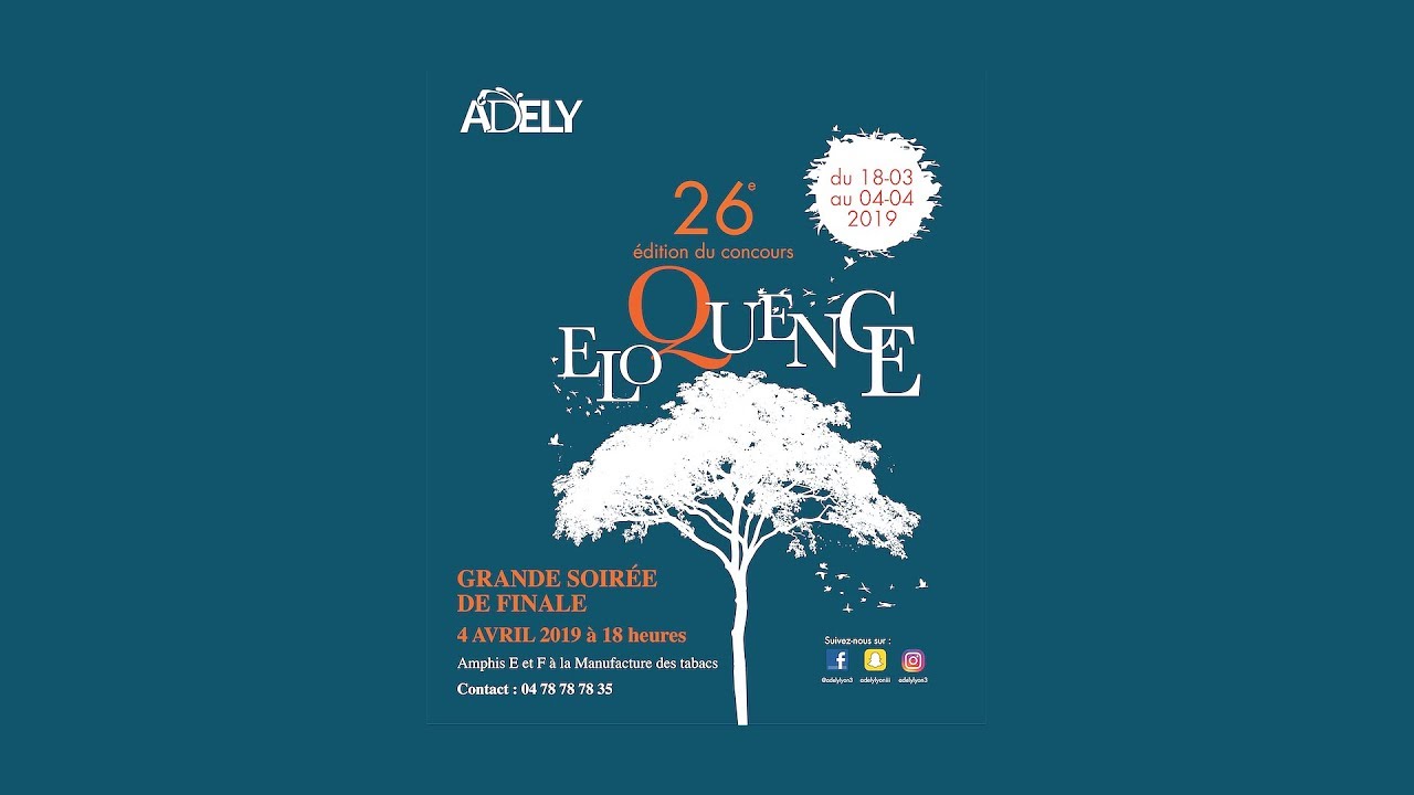 Finale du 26e Concours d'&eacute;loquence de l'ADELY