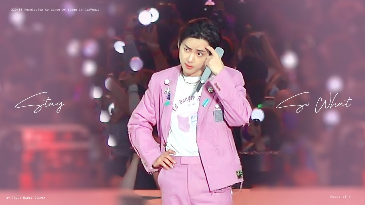 220416 BTS PTD IN LasVegaS -Stay + So What focus of 방탄소년단 뷔 태형 뷔 Taehyung FANCAM