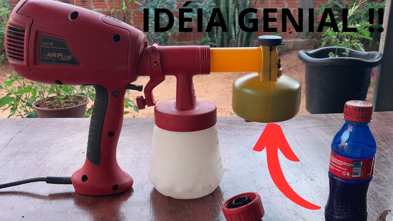 PISTOLA DE PINTURA ELETRICA COM BOMBINHA DE VENENO, ESSA ADAPTAÇÃO VAI AJUDAR O MUNDO DA PINTURA !!