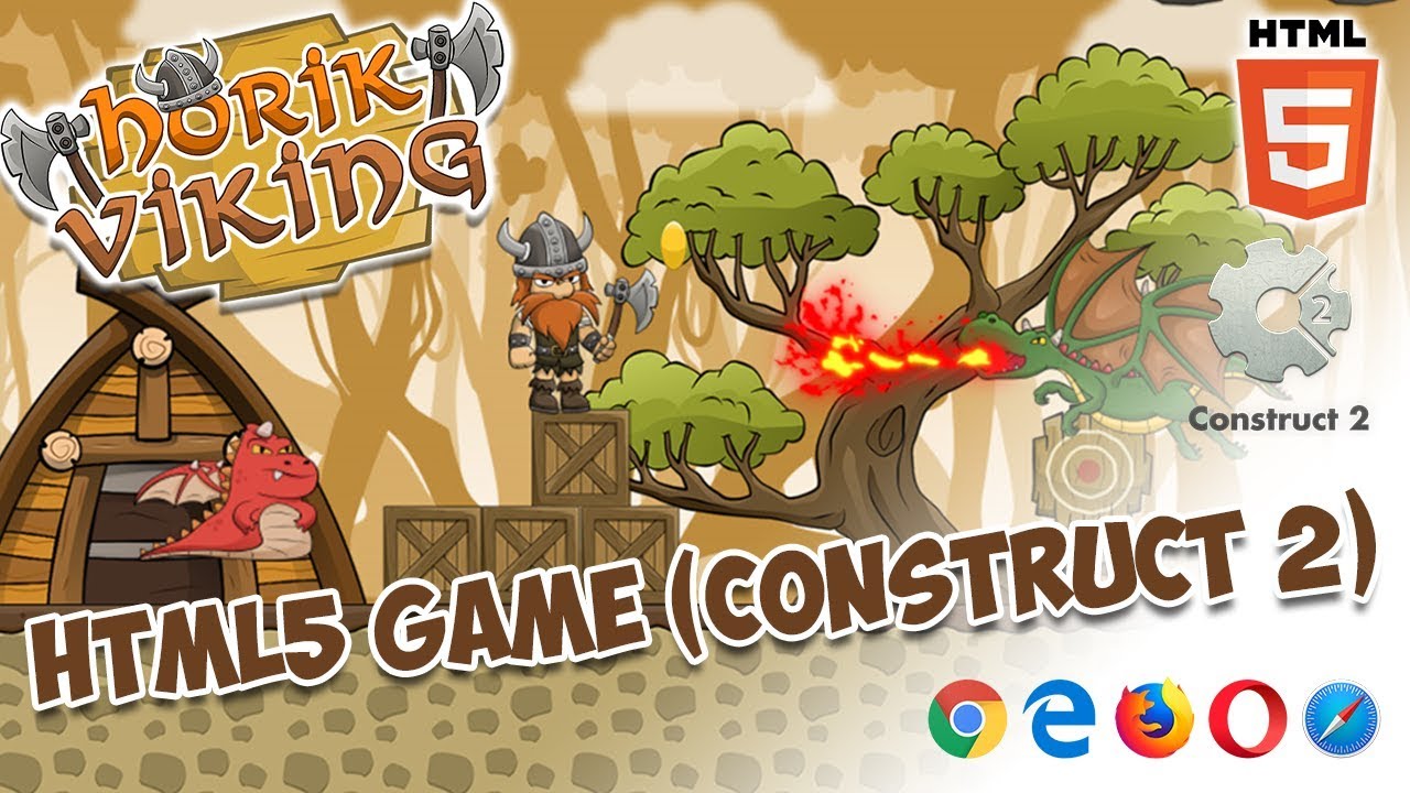 Horik Viking - Construct 2 Platform Game Template - HTML5