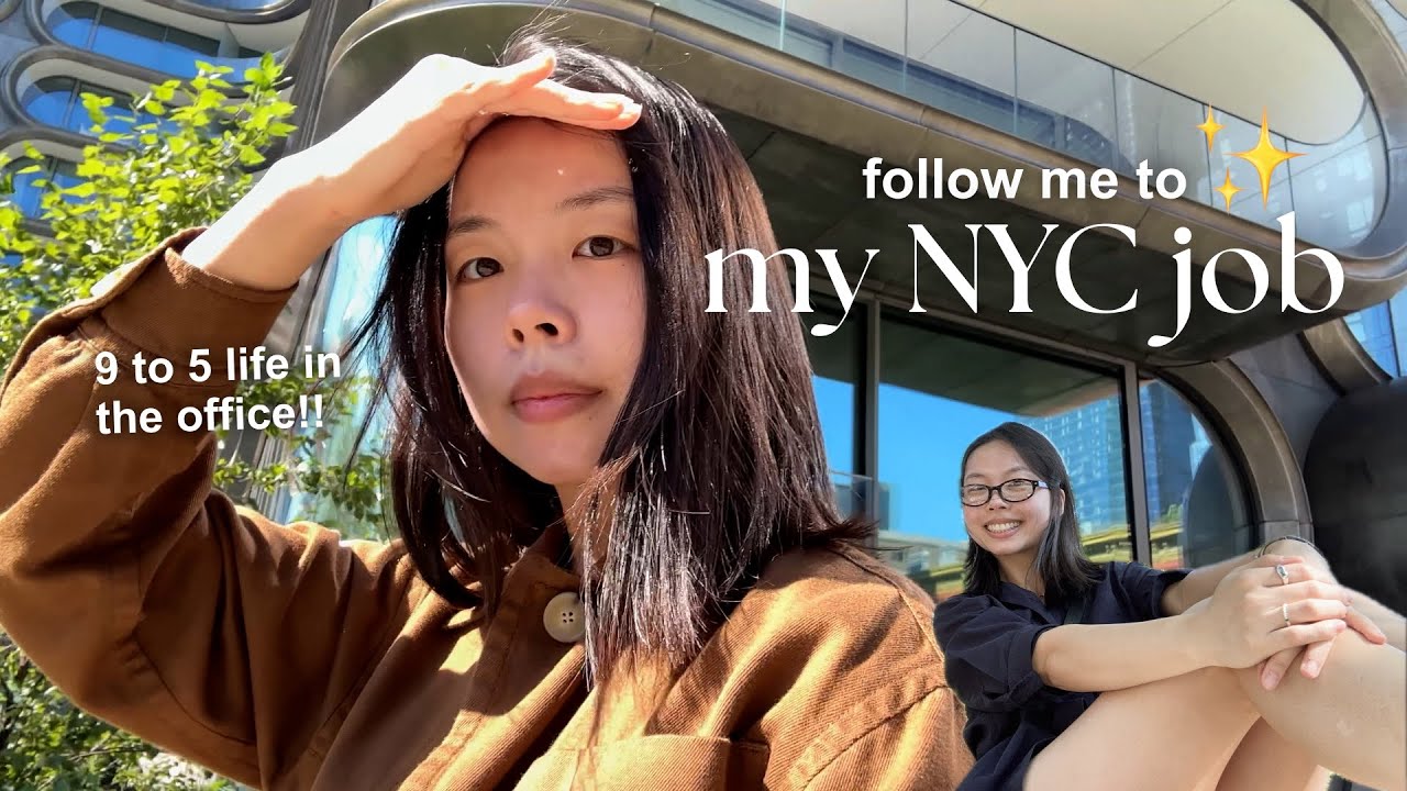 follow me to my 9-5 NYC job! good bye summer☀️ walking on the highline, demon slayer, noguchi museum