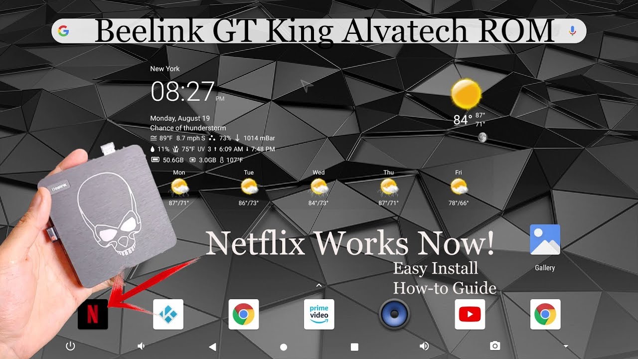 Как установить Beelink GT King Alvatech Custom ROM: Netflix работает