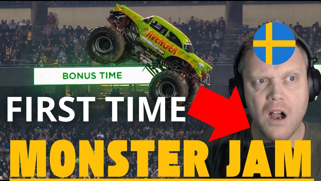 A Swedes FIRST TIME reaction! MONSTER JAM!!