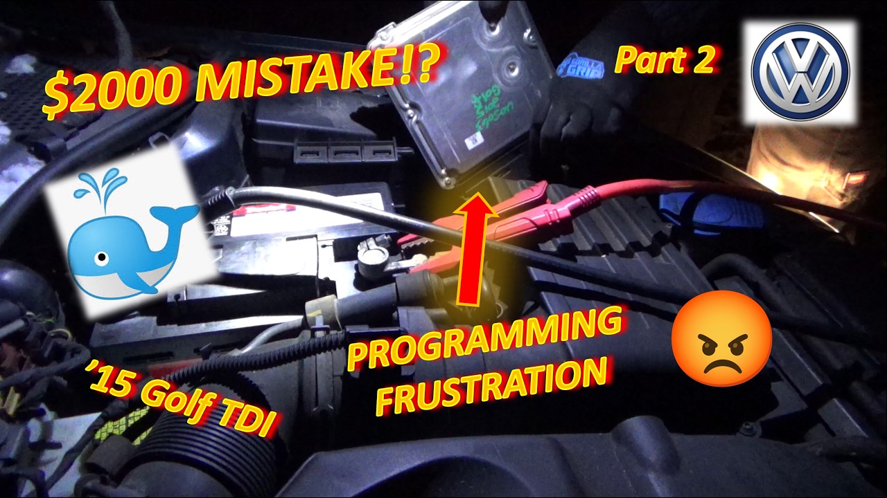 (Pt 2) $2000 MISTAKE?! ('15 VW TDI: EBAY ECM After Jump BACKWARDS??)