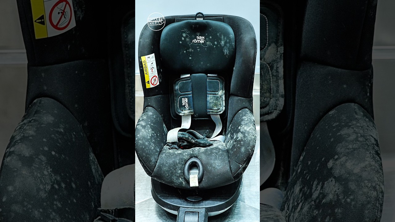 Cleaning the dirtiest baby car seat in the world.
