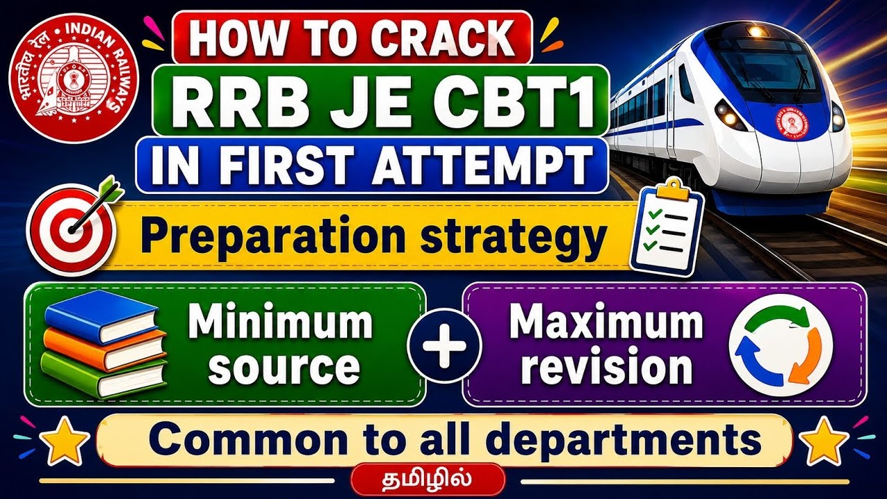 How to crack RRB JE CBT 1 in your first attempt | Preparation Strategy | Minimum sources & maximu...