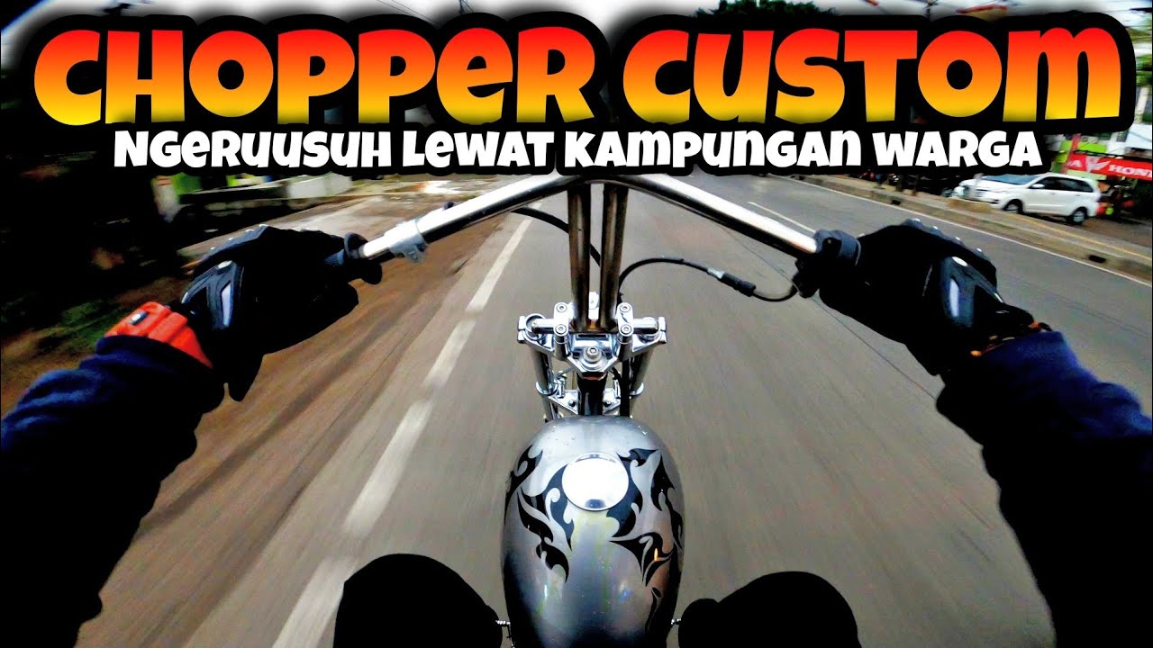 YAMAHA SCORPIO CUSTOM CHOPPER | JAJAL LEWAT PEMUKIMAN WARGA | TEMPAT WAKTU GW KECIL JHONS!!!!