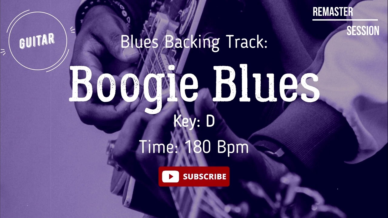 BOOGIE Blues Backing Track GUITAR Jam in D