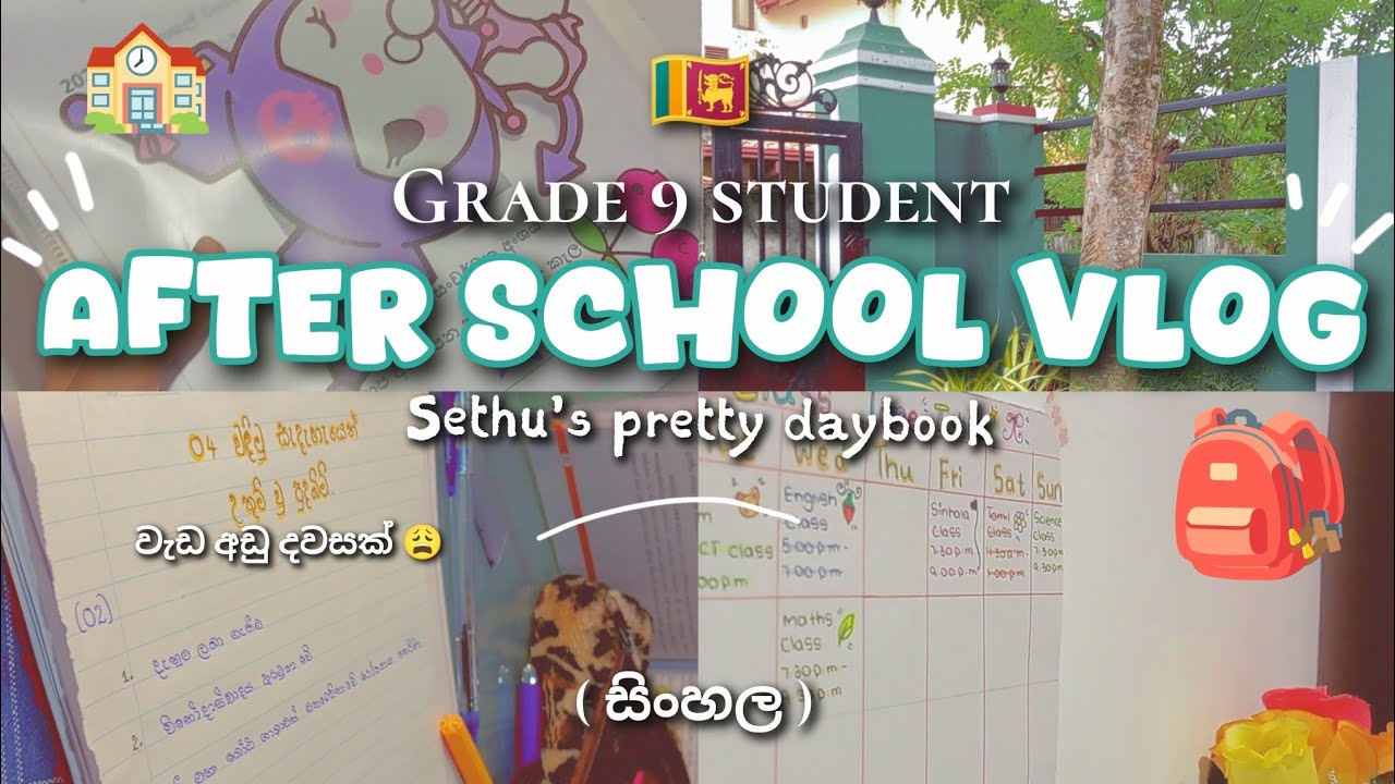 𝐀𝐟𝐭𝐞𝐫 𝐒𝐜𝐡𝐨𝐨𝐥 𝐕𝐥𝐨𝐠 🎒 (සිංහල) grade 09 student 🏫 මගේ ඉස්කෝලෙ  දවසක් 😗✨ #afterschool #2025