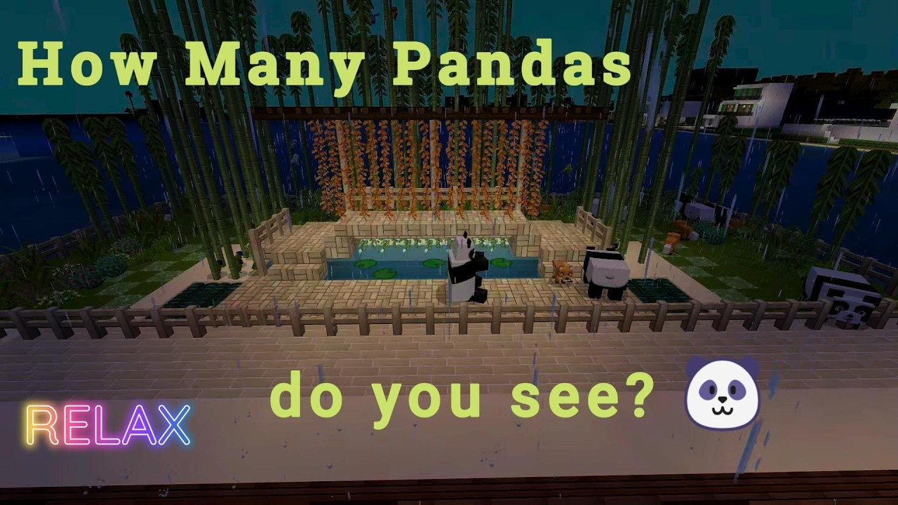 Minecraft Tropical Rain Garden — Water, Waves & Bird Sounds for Deep Relax (No Music)