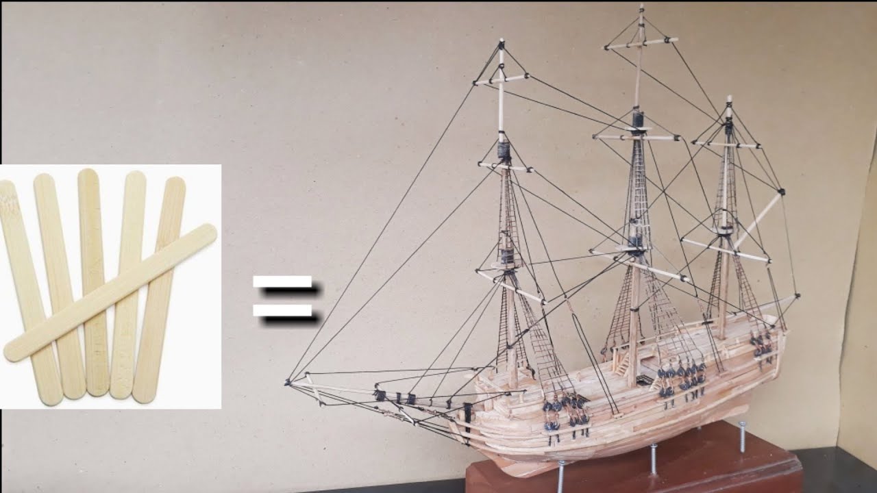 How to make ship with popsicle sticks