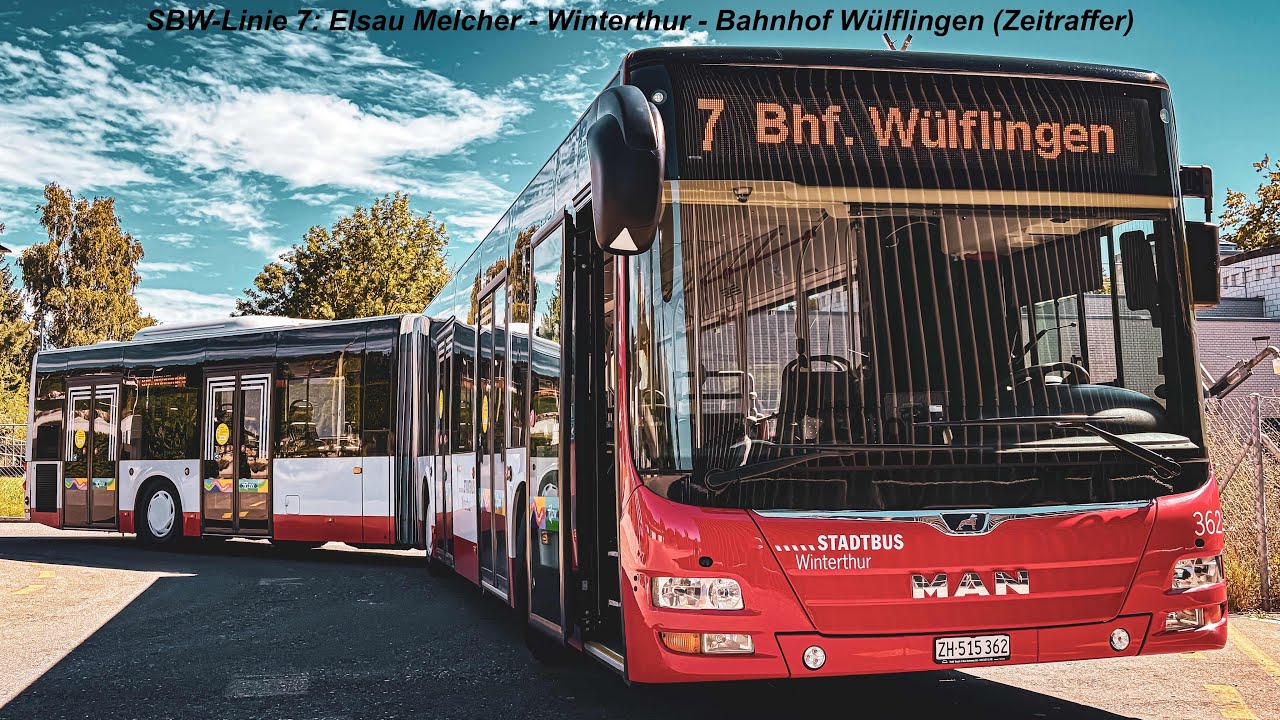 Stadtbus Winterthur Linie 7: Elsau Melcher - Winterthur - Bhf. W&uuml;lflingen