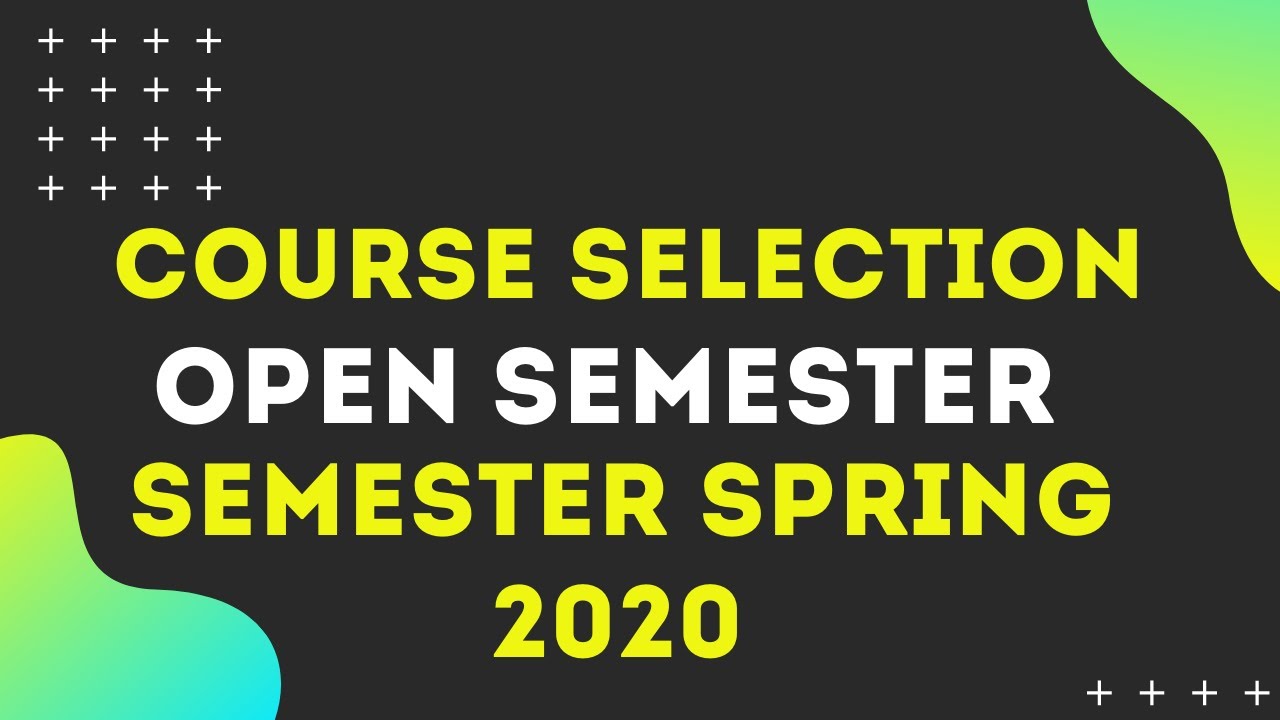 VU Course Selection Fall 2020 |VU Sufi|