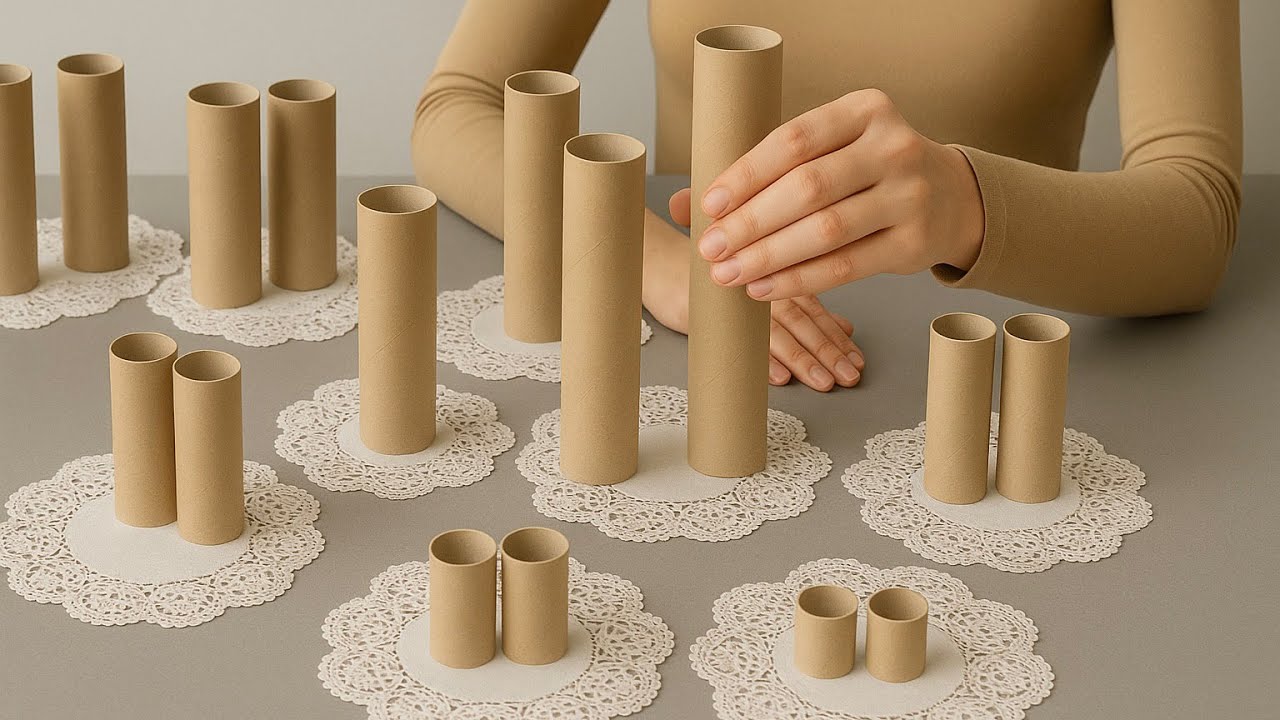 😍 СМОТРИ, что я сделала с кружевом и рулонами туалетной бумаги! 3 гениальные идеи своими руками