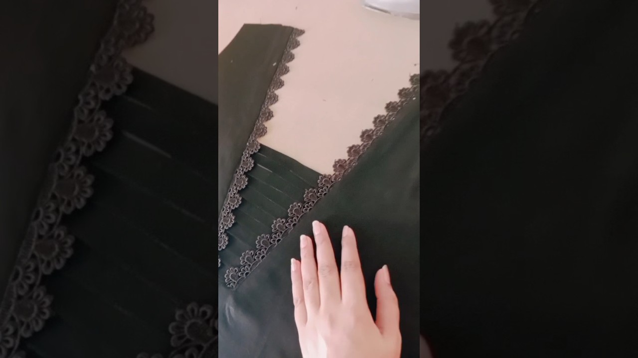v neck design cutting and stitching #lace#shorts#youtubeshorts#neckdesign#shortsfeed#tipsandtricks