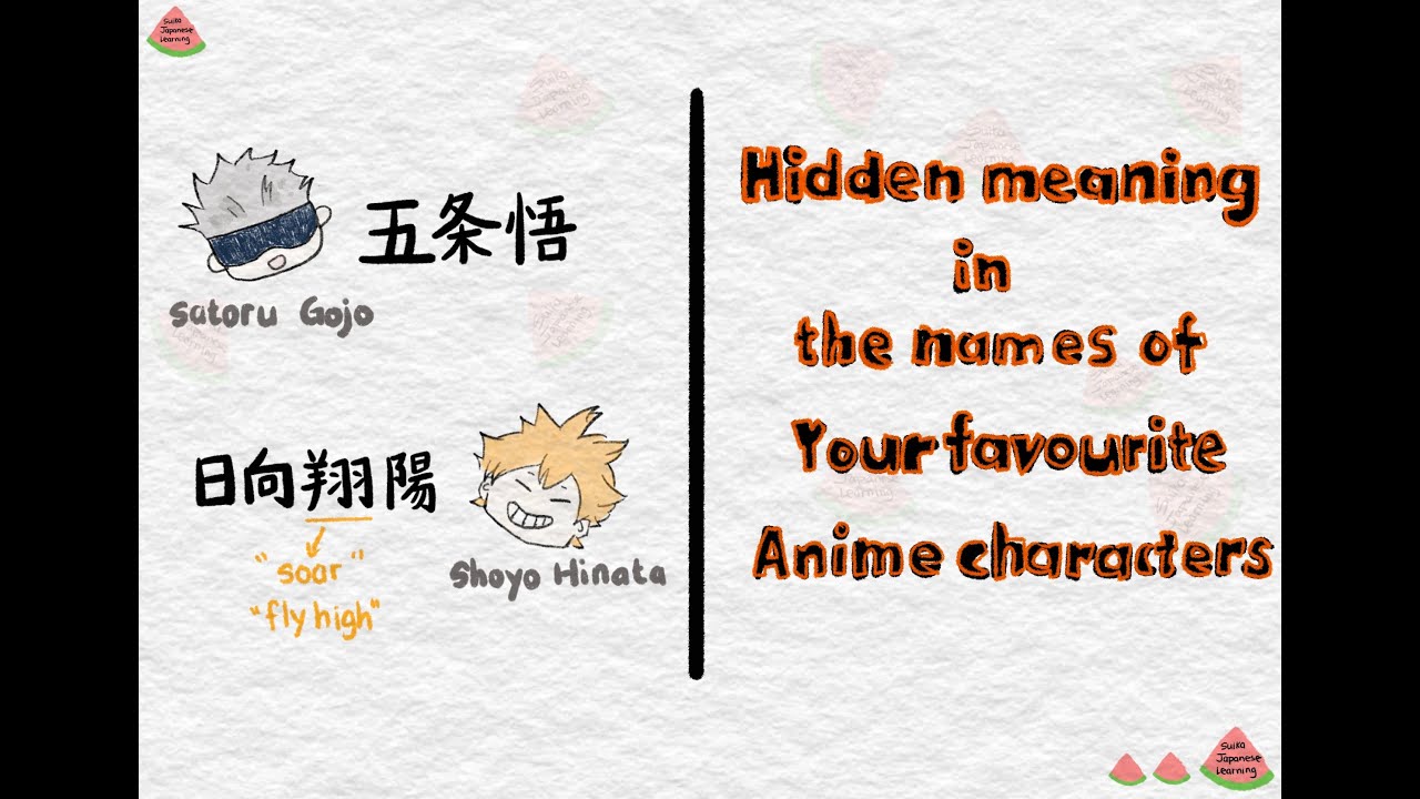 The hidden meaning in the names of your favourite Japanese anime characters | Learn Japanese