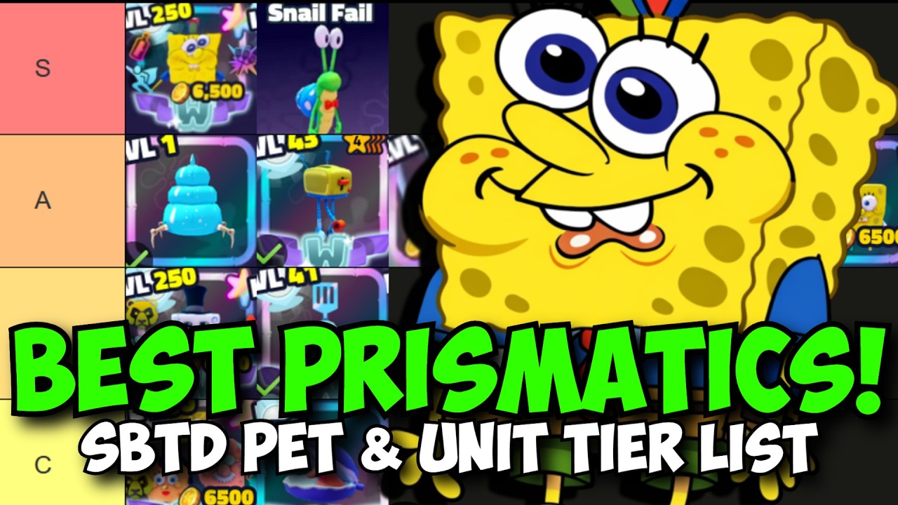 Best Prismatic Units & Pets! (Updated Tier List Ft. Spongeboy & Snail Fail)