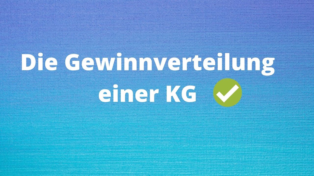 Gewinnverteilung einer KG